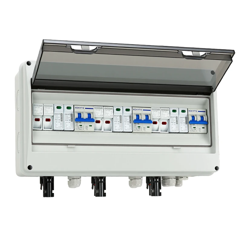 Caja de protección PV 3 líneas (3 entradas / 3 salidas) DC 600 V