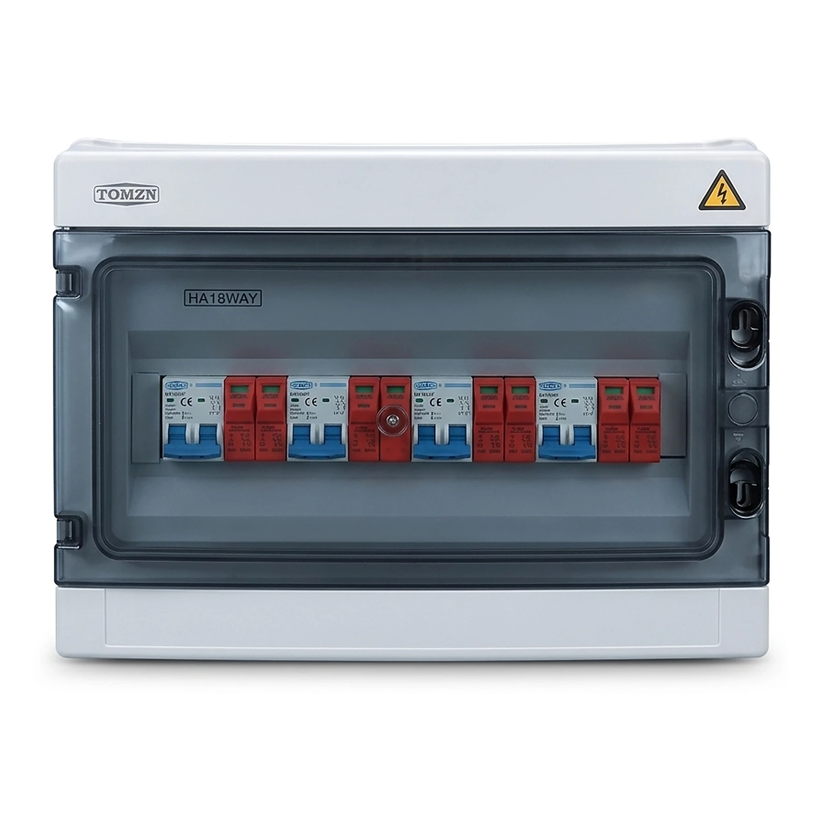 Caja de protección PV TOMZN 4 líneas (4 entradas / 4 salidas) DC 1000 V